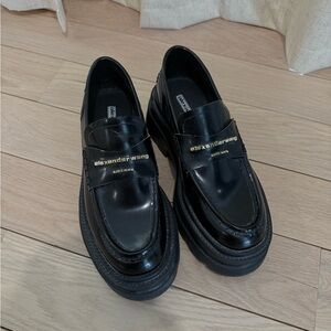 Alexander Wang Glossy Black Loafers